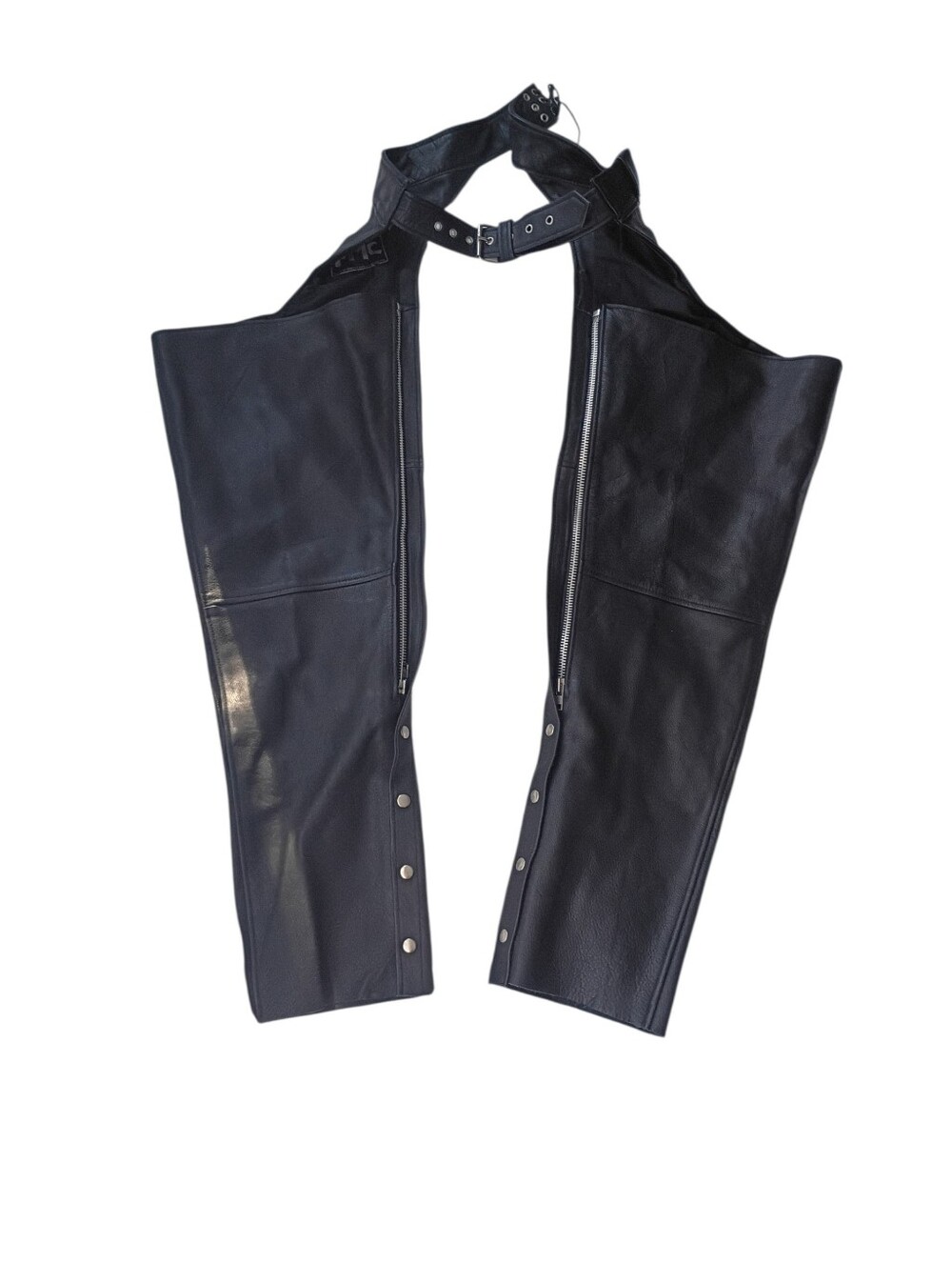 First Manufacturing Co. Black Leather Chaps 2X